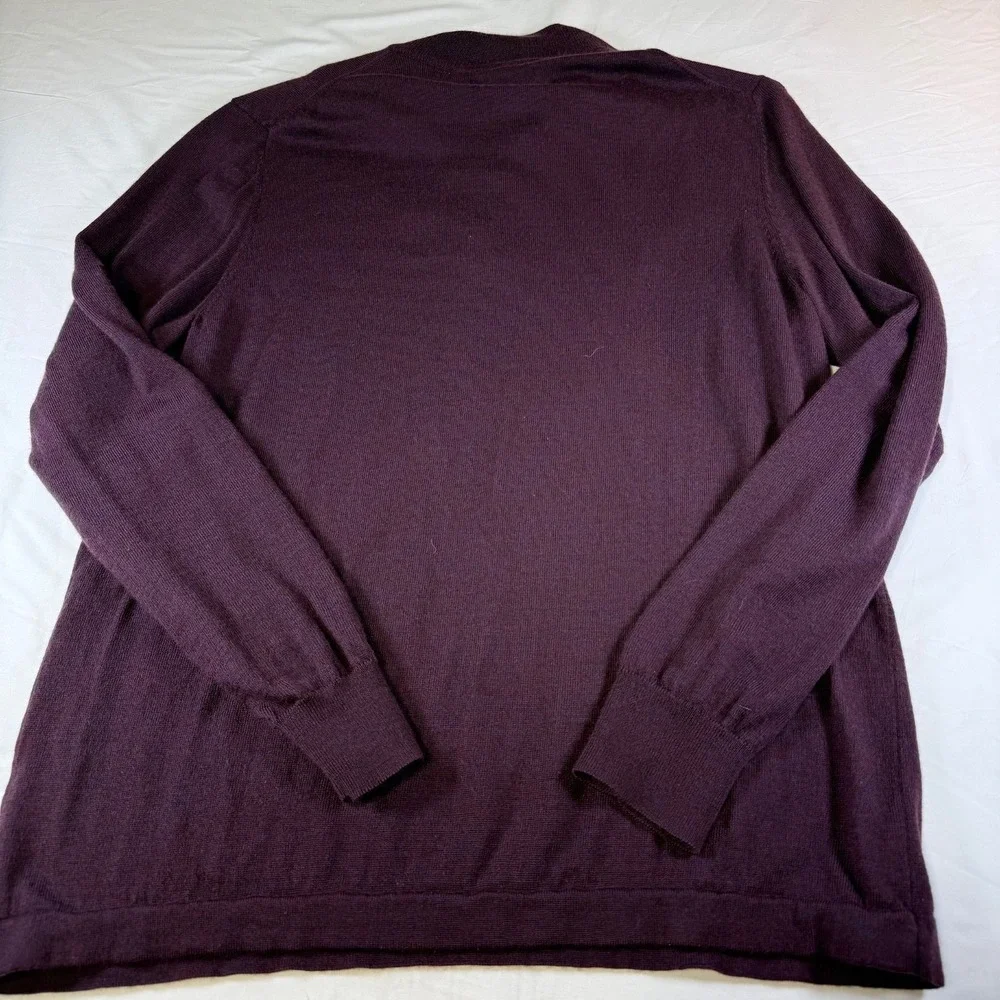 Set of 2 Joseph Abboud 1/4 Zip Sweaters Mens Size XL 100% Extra Fine Merino Wool